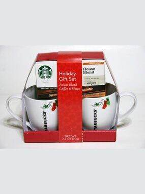 Starbucks 2011 Holiday Christmas Gift Set - 2 Mugs New